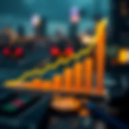 Visual representation of growth metrics in cryptocurrency