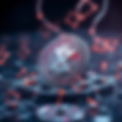 An abstract representation of blockchain technology