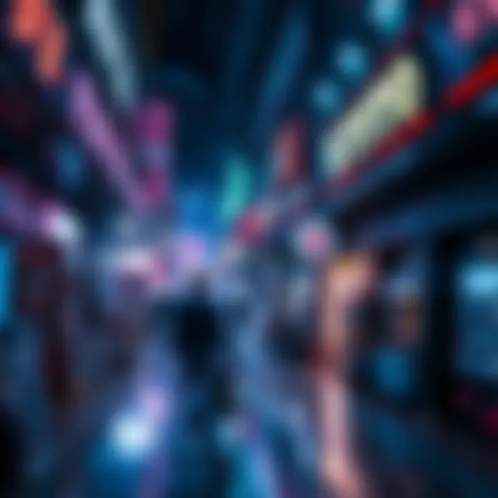 A futuristic depiction of the NFT marketplace