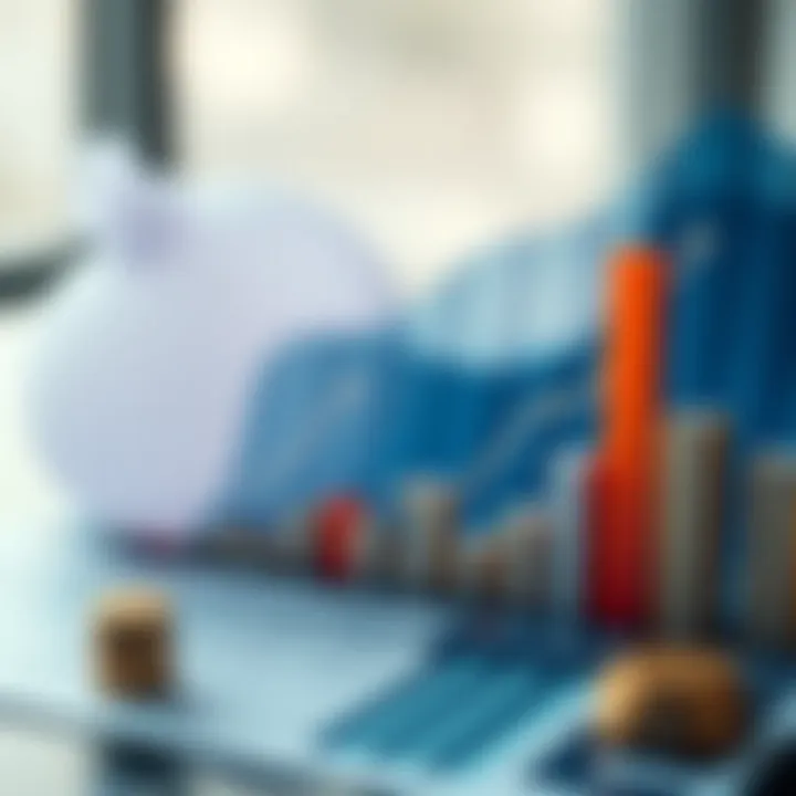 Business graph illustrating investment decisions