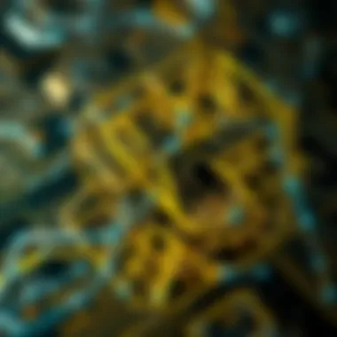 Innovations in Blockchain Technology An abstract representation of blockchain technology