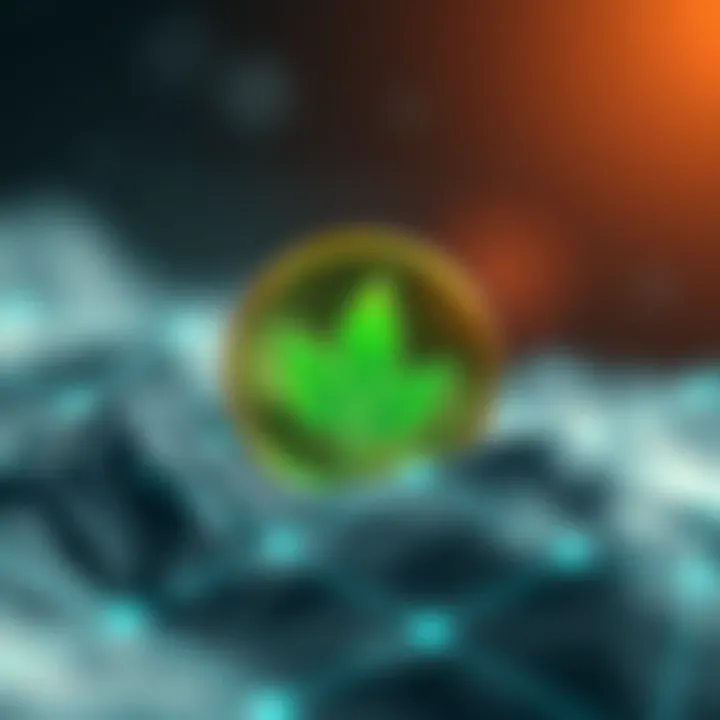 Conceptual illustration of Leaf Coin in the digital landscape