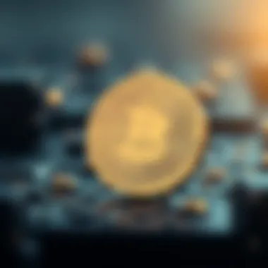 Visual representation of blockchain technology impact on LINK coin