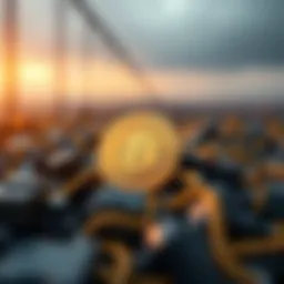 A visually striking representation of blockchain technology