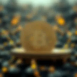 Visual representation of decentralized blockchain technology