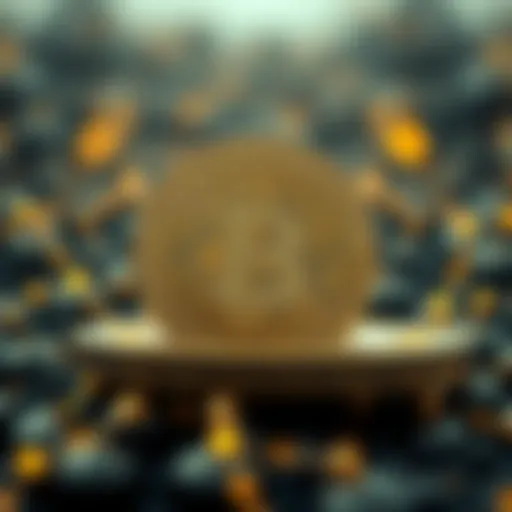 Visual representation of decentralized blockchain technology