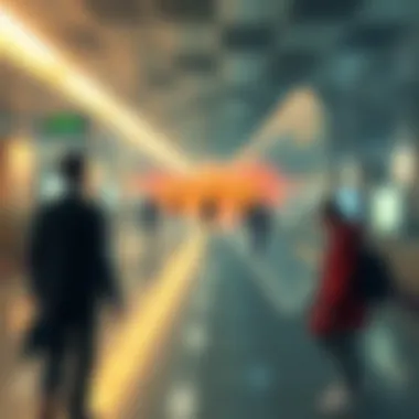 An abstract illustration depicting identity formation through memes.