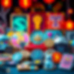 A vibrant digital art piece showcasing a collection of NFT PFPs