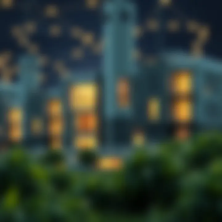 Conceptual representation of blockchain technology in real estate