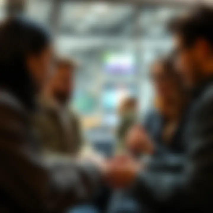 Community members sharing insights