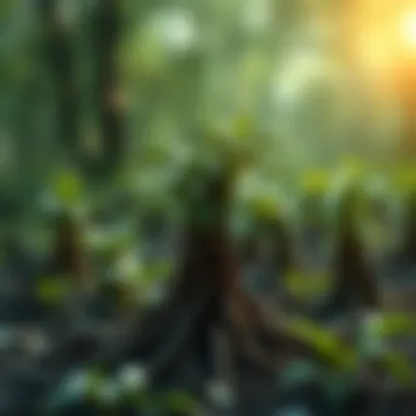 Conceptual representation of rootstock in blockchain