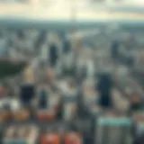 Aerial view of Saitama city showcasing urban landscape and technology developments