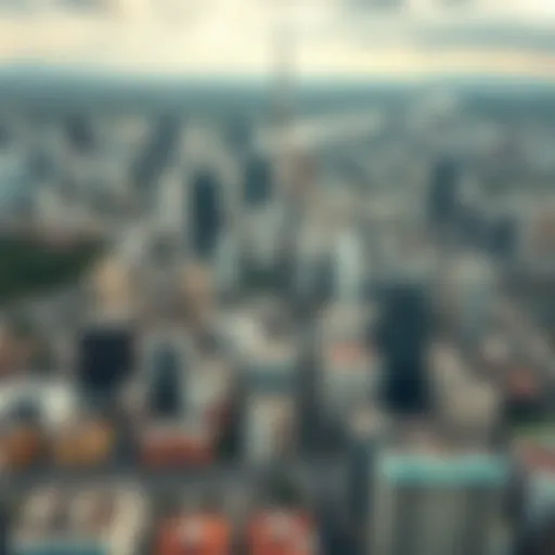 Aerial view of Saitama city showcasing urban landscape and technology developments