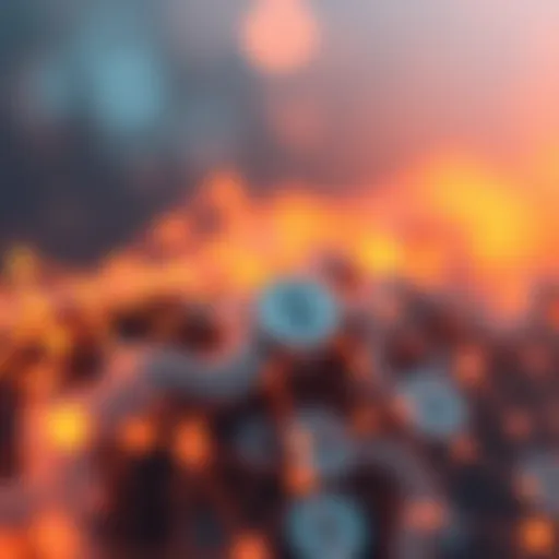 An abstract representation of the Syscoin blockchain technology