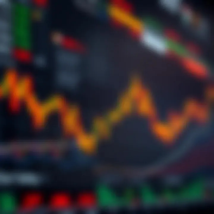 Graphical representation of stock and cryptocurrency trading trends