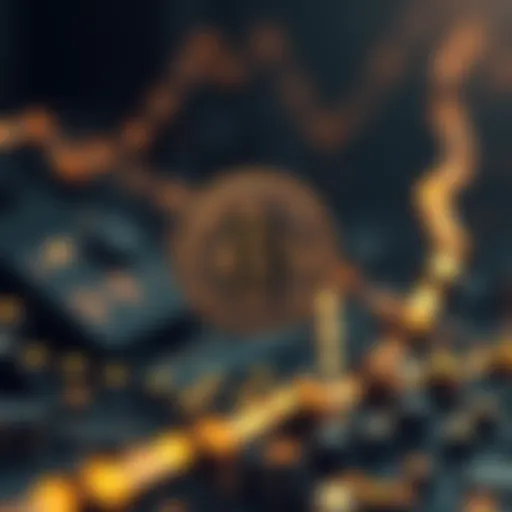 An abstract representation of blockchain technology and digital assets