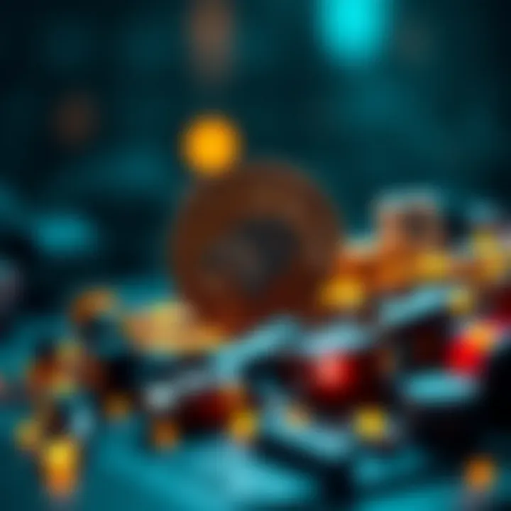 Visualization of blockchain technology impacting ULT coin's growth