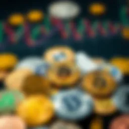 Diverse cryptocurrencies represented visually