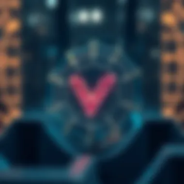 Visual representation of blockchain technology features