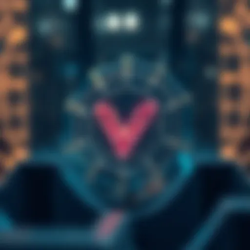 Visual representation of blockchain technology features