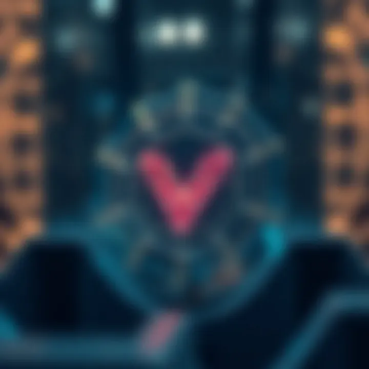 Visual representation of blockchain technology features